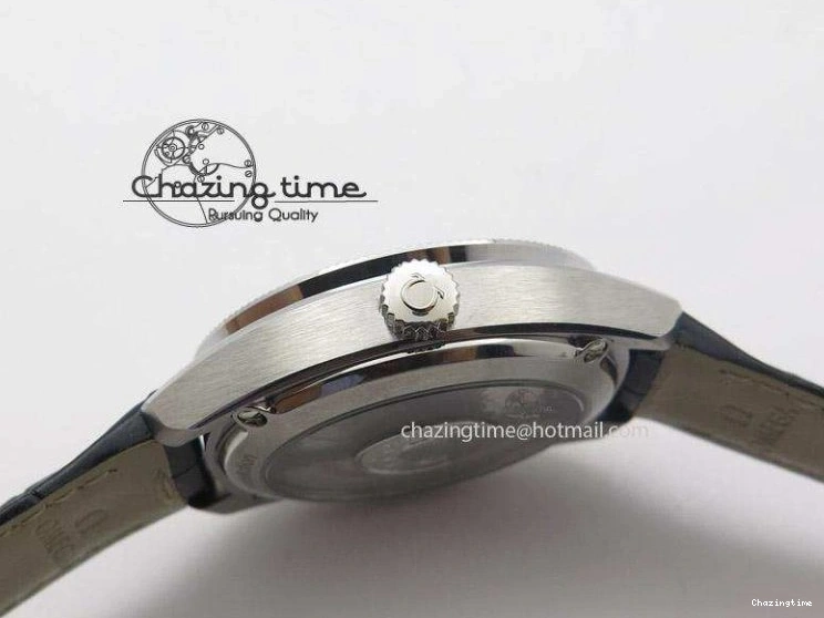 0410 Elegant Globemaster Master Chronometer SS V6F Best Edition Black Dial On Black Leather Strap A 8268